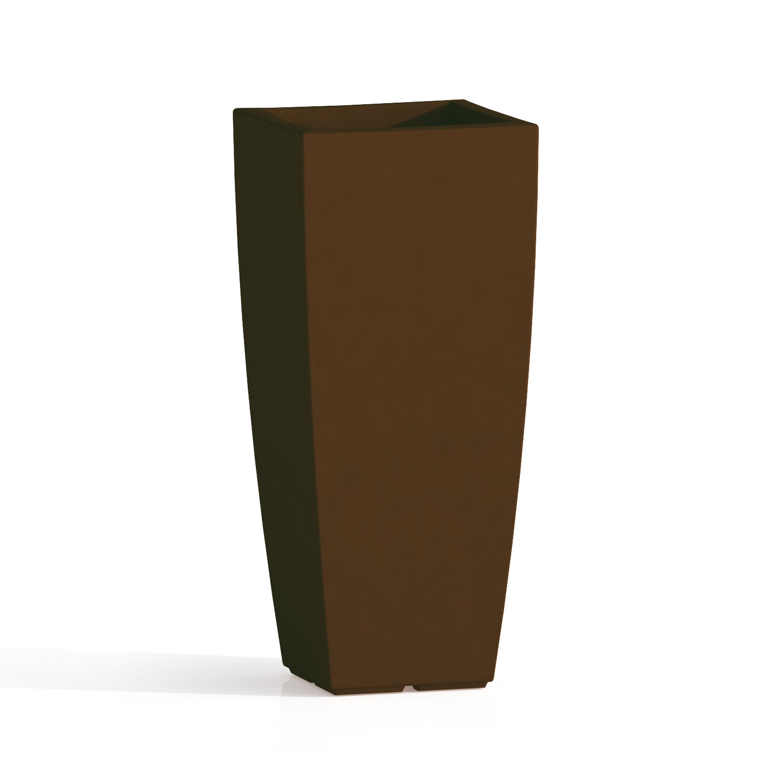foto del prodotto idralite vaso in resina quadrato mod. agave 33x33 cm h 70 marrone