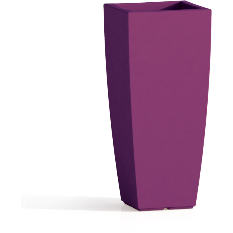 foto del prodotto idralite vaso in resina quadrato mod. agave 33x33 cm h 70 viola