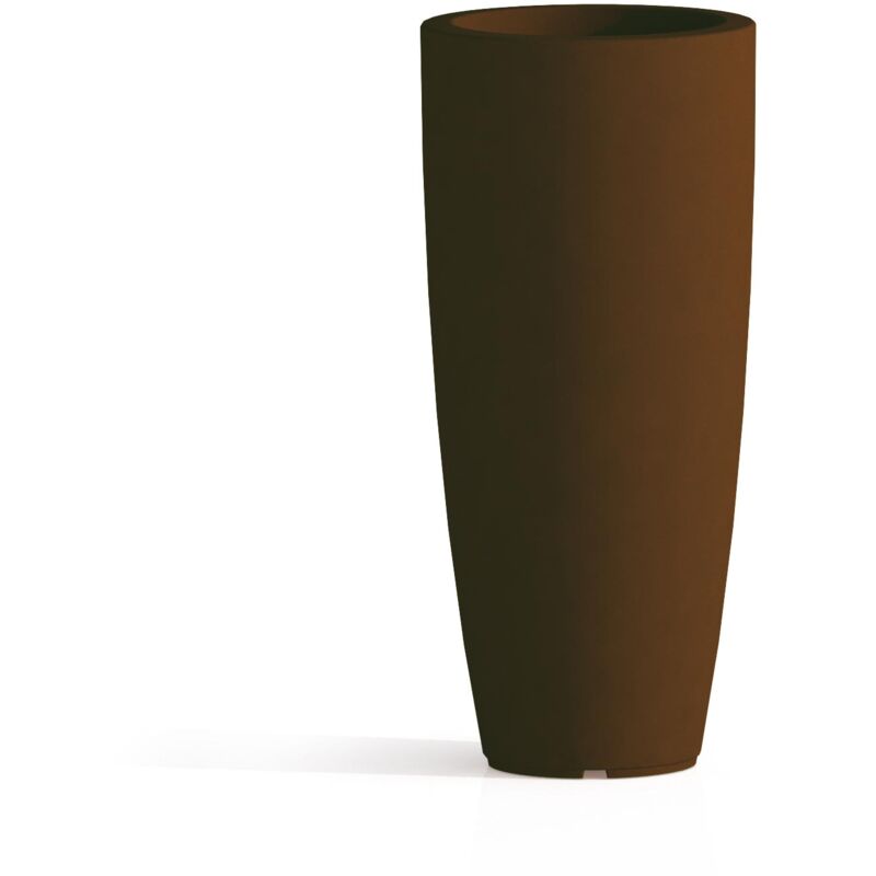 foto del prodotto idralite vaso tondo in resina h 70 mod. agave marrone