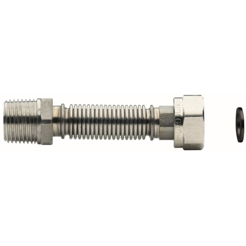 foto del prodotto idro bric attacchino flessibile inox estens. mm 110 210 3 4mf idrobric