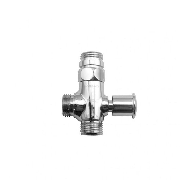 foto del prodotto idro bric - deviatore universale per colonna doccia, idrobric, in ottone cromato, idb plaacc0016dv