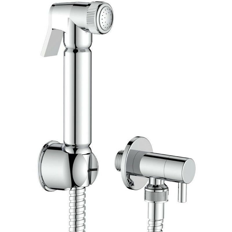 foto del prodotto idro bric duplex idroscopino tondo flessibile 150 cm con supporto e rubinetto