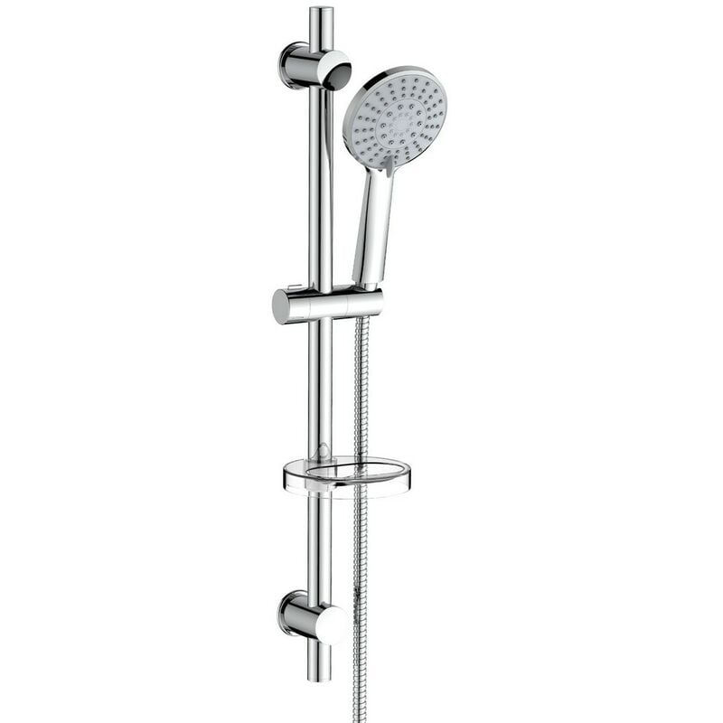 foto del prodotto idro bric saliscendi mirto cromo asta con 2 supporti regolabili