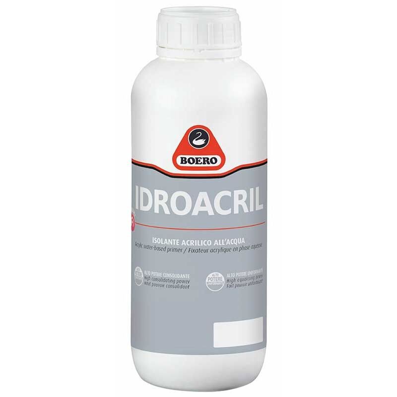 foto del prodotto idroacril isolante acrilico all acqua adesione uniformante 1 litro boero