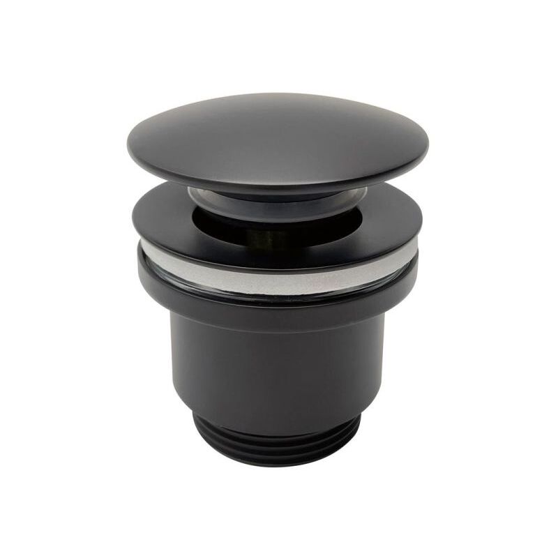 foto del prodotto idroblock piletta idroblok tonda nera 1 1 4 clic clac hl c vite nero opaco 0202440820