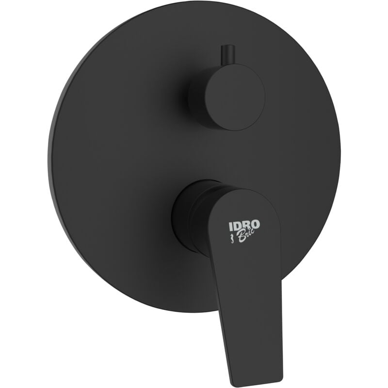 foto del prodotto idrobric miscelatore incasso doccia con deviatore serie milton nero opaco