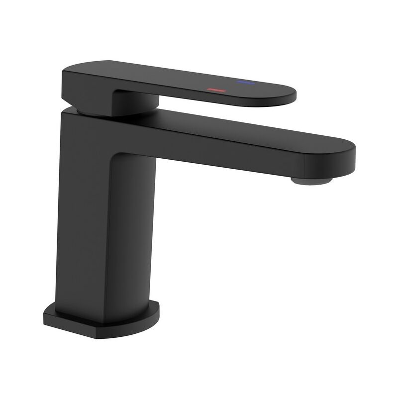 foto del prodotto idrobric miscelatore lavabo serie rover nero con piletta click clack