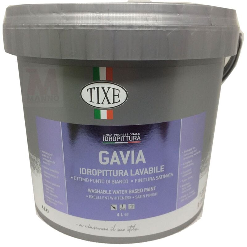 foto del prodotto idropittura lavabile bianco tixe gavia 1 lt