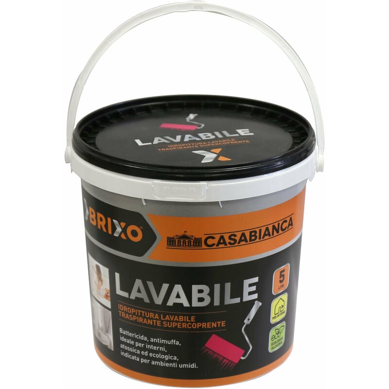 foto del prodotto idropittura lavabile brixo casabianca 5 lt.