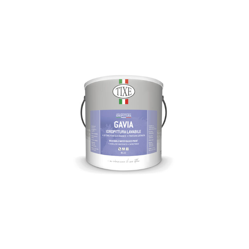 foto del prodotto idropittura lavabile con antimuffa tixe gavia bianca lt. 14