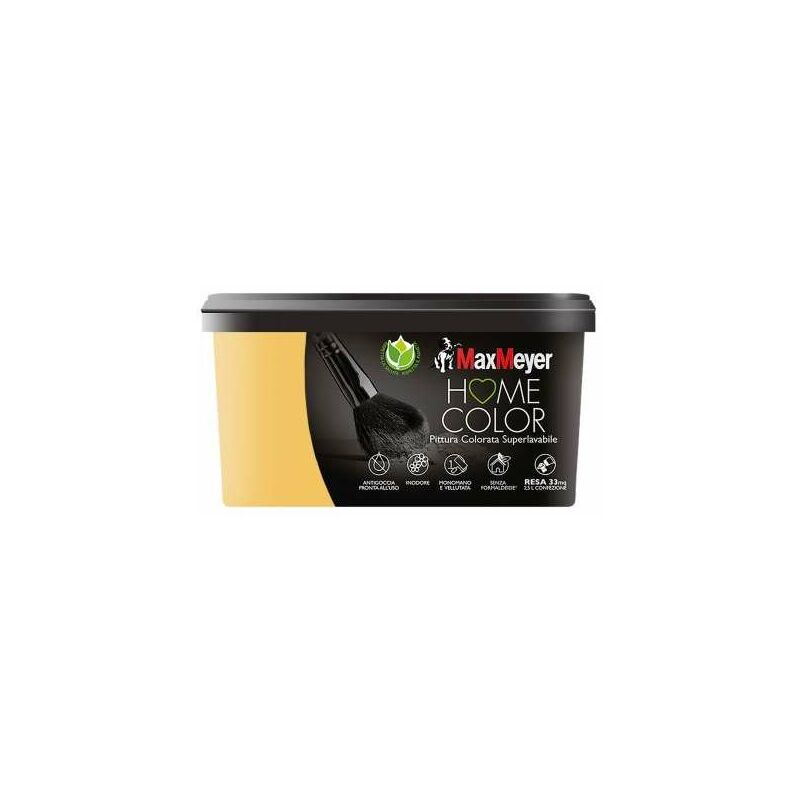 foto del prodotto idropittura superlavabile home color giallo senape 2.5 l max meyer