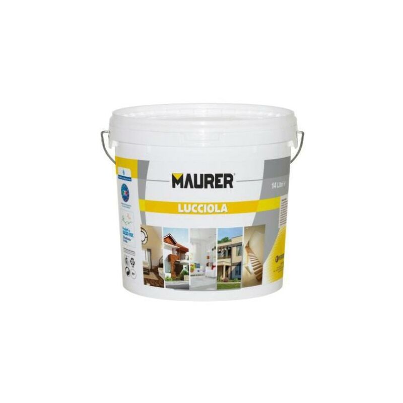foto del prodotto idropittura traspirante mod. lucciola 5 litri maurer colore bianco