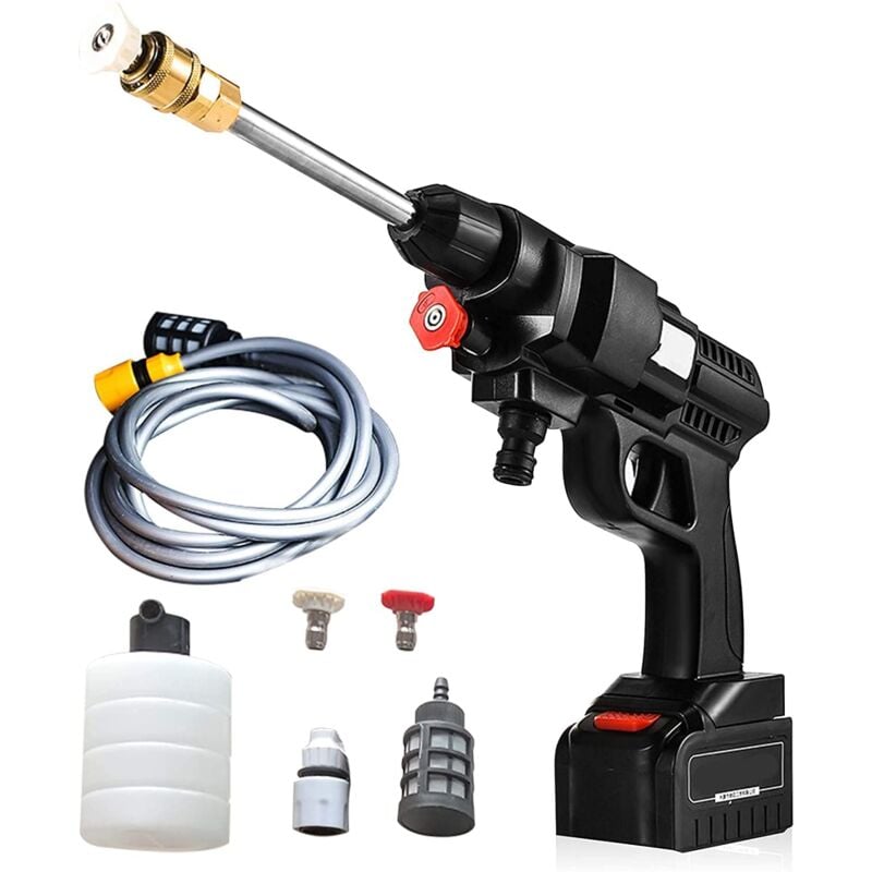 foto del prodotto idropulitrice ad alta pressione,48v spruzzatore a batteria 5600ma con tubo 5 metri per la pulizia di auto recinzioni giardino patio piscina