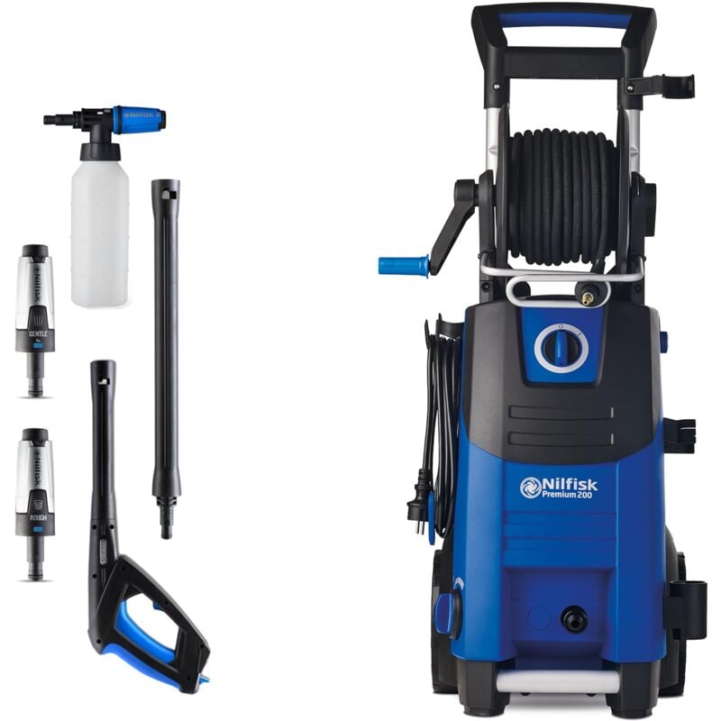 foto del prodotto idropulitrice ad alta pressione premium 200 bar, pulitore ad alte prestazioni e robusto per giardino e auto, 3300 w nilfisk