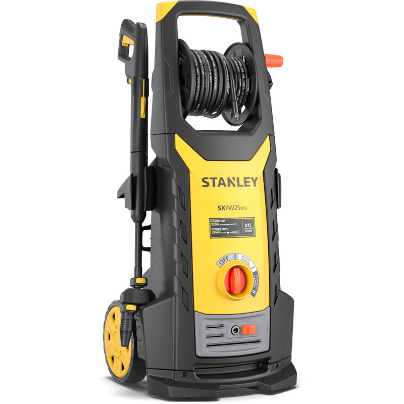 foto del prodotto idropulitrice ad alta pressione stanley sxpw25dts 2500w, pressione 150 bar, portata 810 l h con doppia pompa