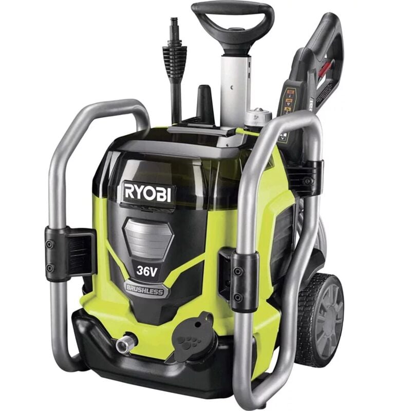 foto del prodotto idropulitrice elettrica a freddo ryobi rpw36120hi 120 bar 320 l h 36 v, solo corpo macchina