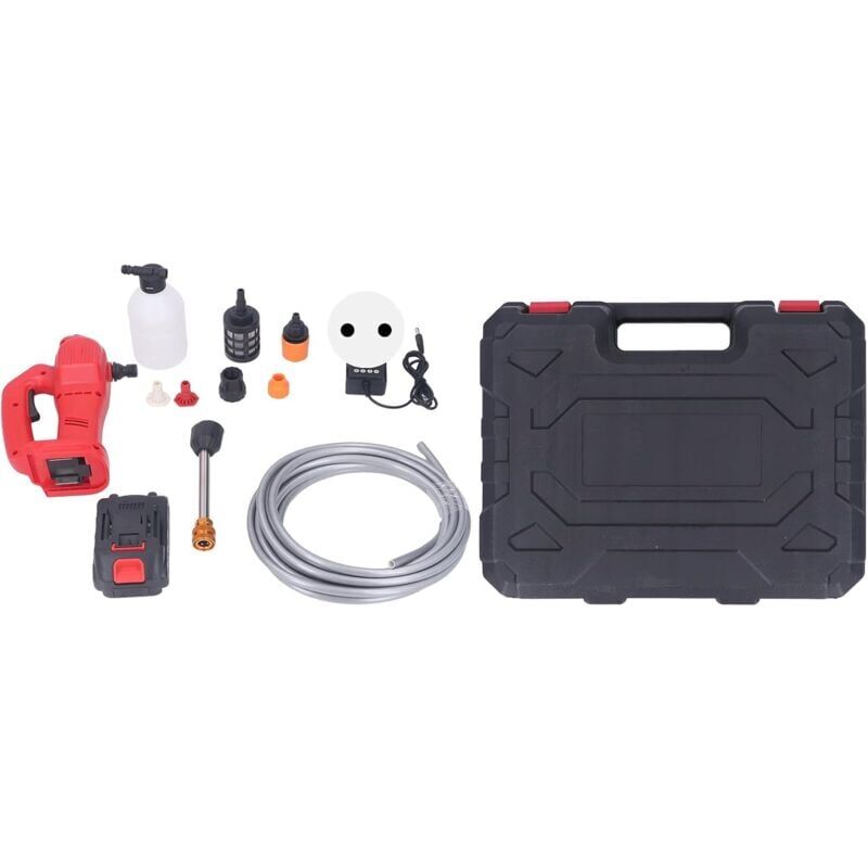 foto del prodotto idropulitrice portatile da 60 w e 350 psi idropulitrice elettrica senza fili, ad alta pressione alimentata a batteria per la pulizia di auto e