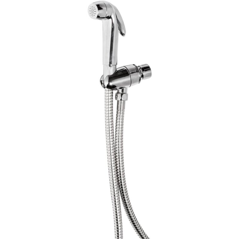 foto del prodotto idroscopino doccetta stondata cromo con idrogetto mod. shataff