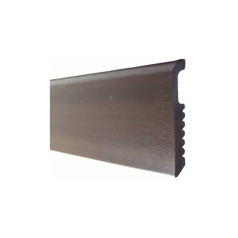 foto del prodotto idroweb battiscopa 75x8 polistirene liscio 200 cm noce scuro 10 pz