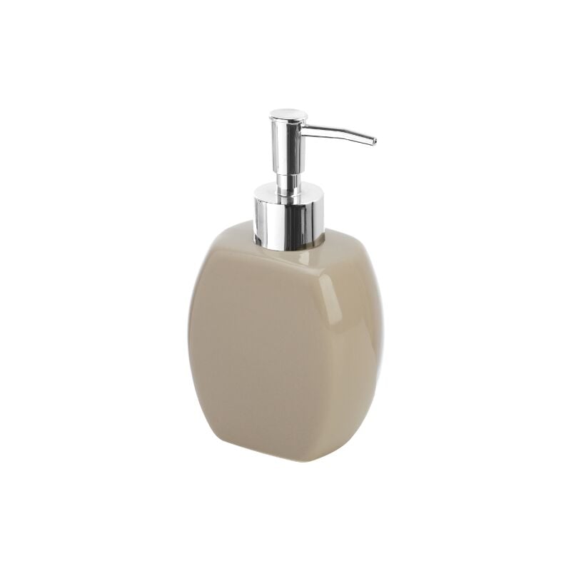 foto del prodotto idroweb dispenser sapone linea parigi in ceramica tortora capacita 360 ml accessori bagno portasapone tortora
