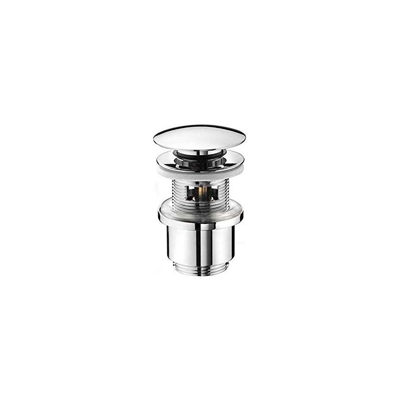 foto del prodotto idroweb piletta scarico click clack lavabo con troppo pieno universale 1 1 4 cromata