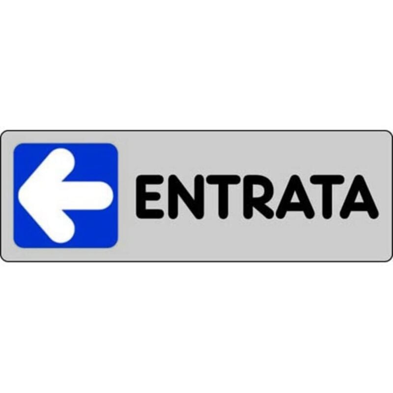 foto del prodotto idroweb pubblicentro etichetta adesiva entrata con freccia a sinistra 150x50mm