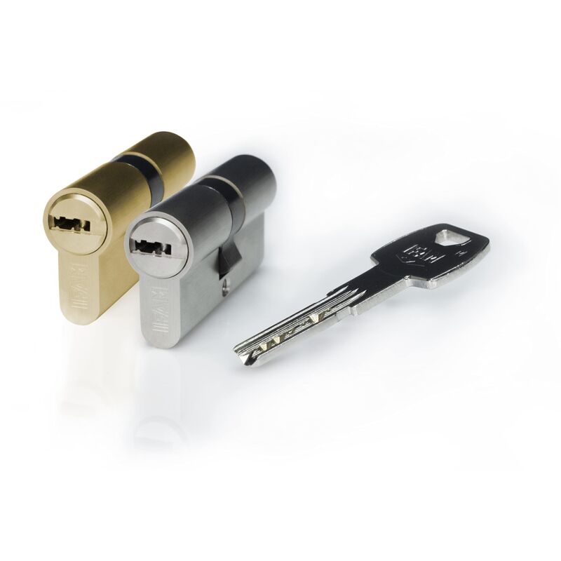 foto del prodotto ifam cilindro per porte serie platinum m, 30 x 30 mm, camma 15 mm, bombetta 5 chiavi, doppio sistema antimumping, doppia protezione anti martello,