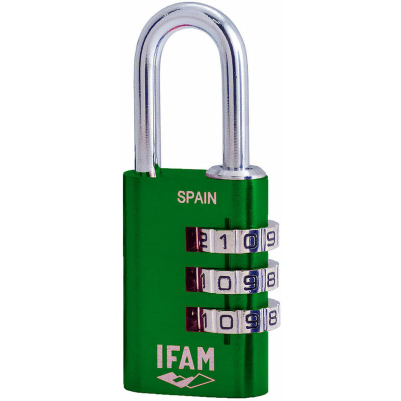 foto del prodotto ifam lucchetto a combinazione combi30 metallo alluminio verde
