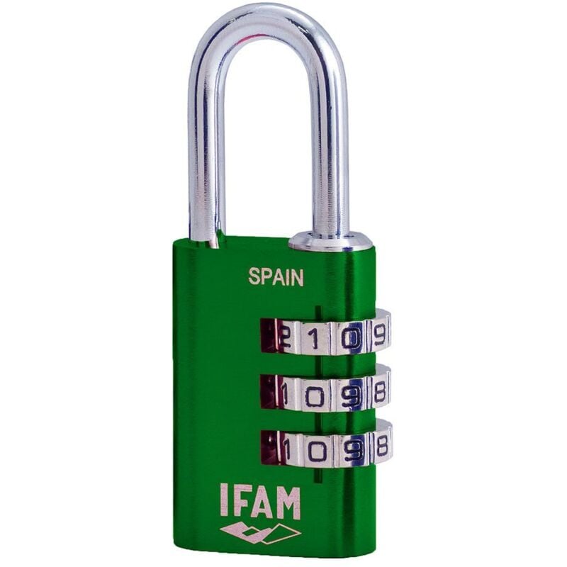 foto del prodotto ifam - lucchetto verde col combi30 30mm arco 5mm con combinazione
