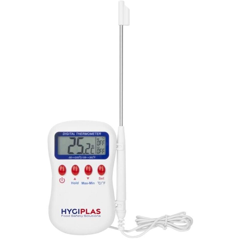 foto del prodotto igiplas f338 termometro digitale multistem multistem per la misurazione della temperatura alimentare, bianco
