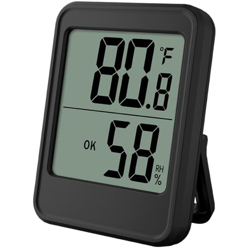 foto del prodotto igrometro per interni termometro da tavolo con grande schermo misuratore di temperatura e umidità magnetico da parete con supporto per serre