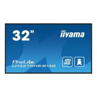 foto del prodotto iiyama lh3275hs b1ag visualizzatore di messaggi pannello piatto per segnaletica digitale 81,3 cm 32 lcd wi fi 500 cd m full hd nero processore integrato android 11 24 7