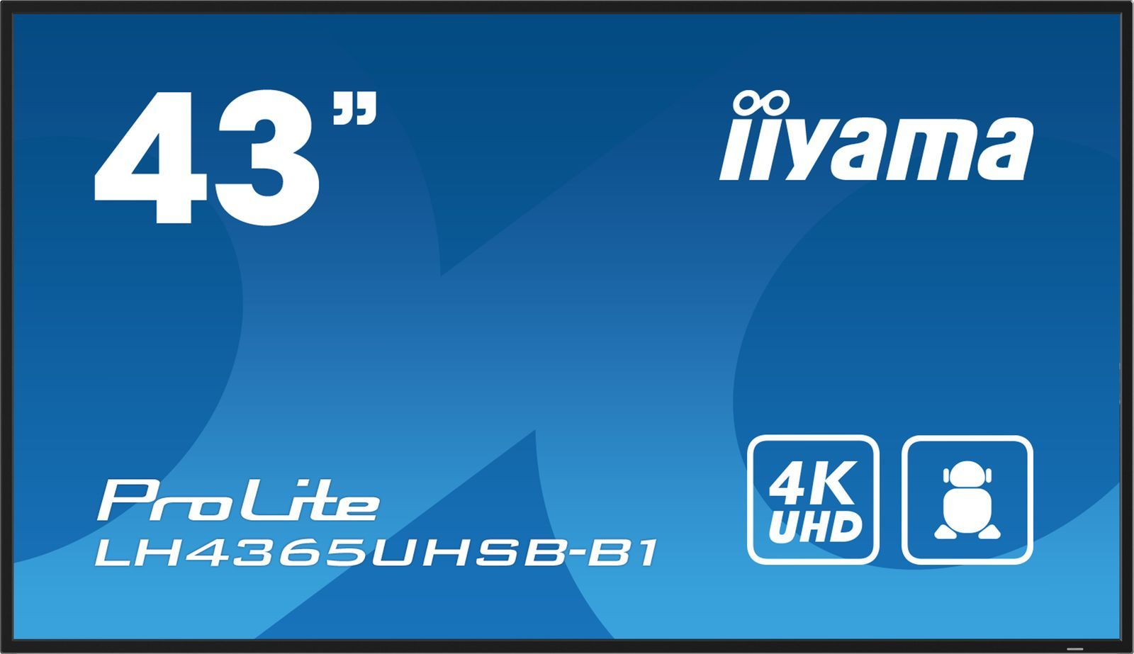 foto del prodotto iiyama lh4365uhsb b1 visualizzatore di messaggi design chiosco 108 cm 42.5 led wi fi 800 cd m 4k ultra hd nero processore integrato android 11 24 7