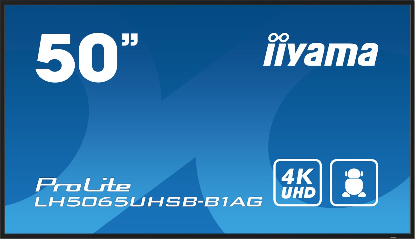foto del prodotto iiyama lh5065uhsb b1ag visualizzatore di messaggi pannello piatto per segnaletica digitale 125,7 cm 49.5 lcd wi fi 800 cd m 4k ultra hd nero processore integrato android 11 24 7