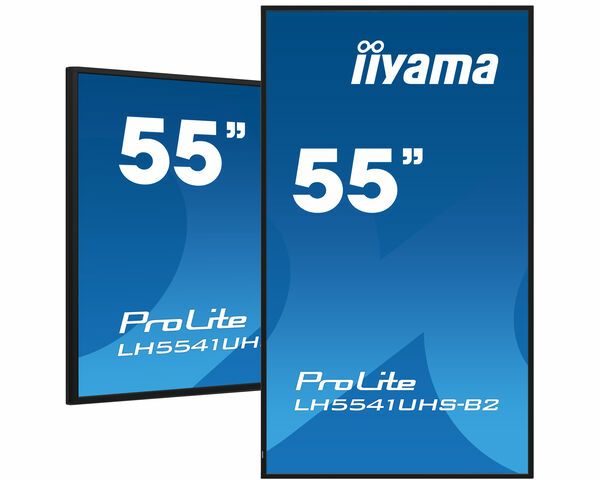 foto del prodotto iiyama lh5541uhs b2 visualizzatore di messaggi design chiosco 138,7 cm 54.6 lcd 500 cd m 4k ultra hd nero processore integrato 18 7