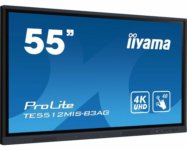 foto del prodotto iiyama te5512mis b3ag visualizzatore di messaggi design chiosco 139,7 cm 55 lcd wi fi 400 cd m 4k ultra hd nero touch screen processore integrato android 11 18 7