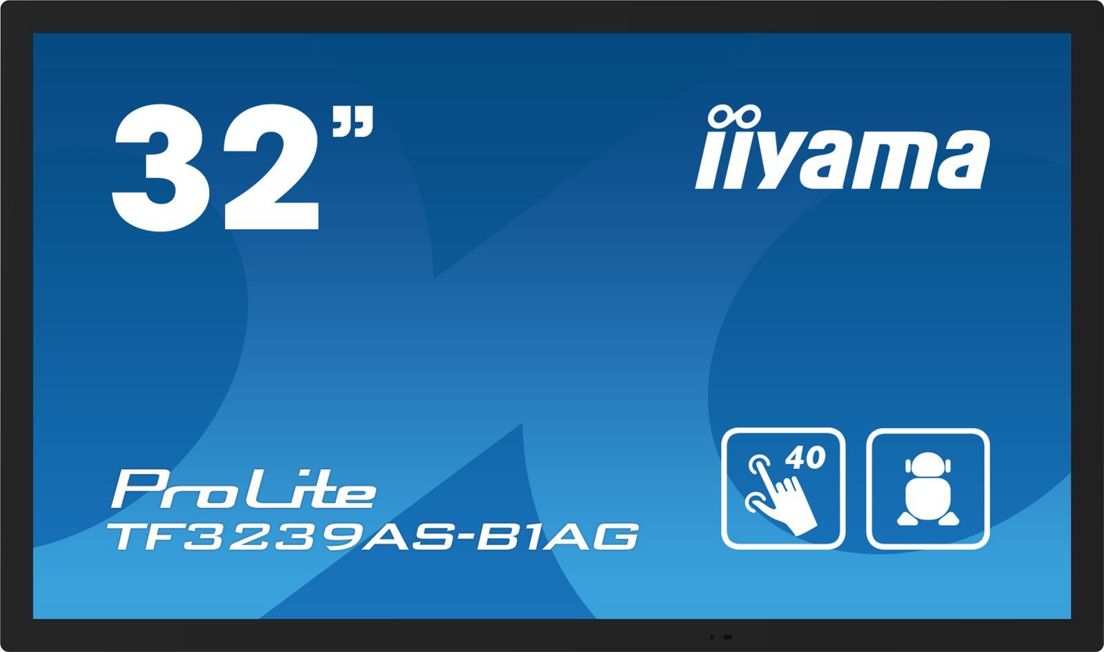 foto del prodotto iiyama tf3239as b1ag visualizzatore di messaggi pannello piatto per segnaletica digitale 80 cm 31.5 led 500 cd m 2.4k ultra hd nero touch screen processore integrato android 24 7