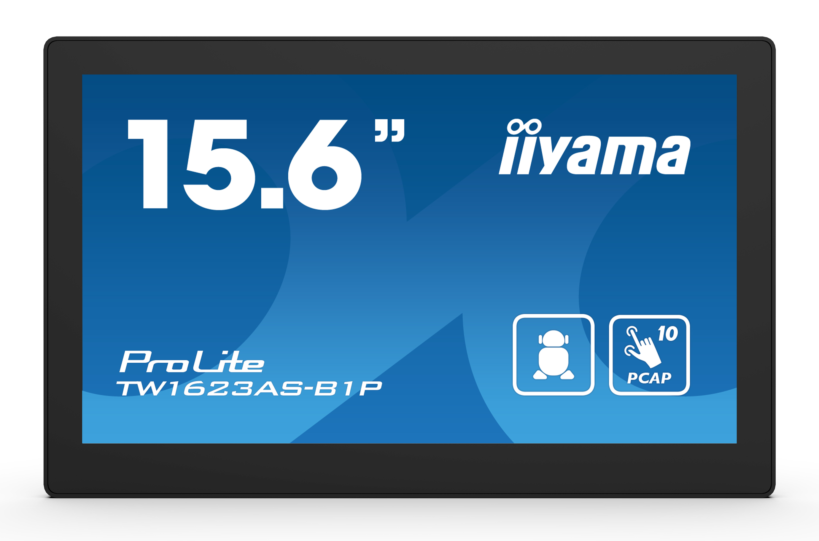foto del prodotto iiyama tw1623as b1p visualizzatore di messaggi pannello piatto interattivo 39,6 cm 15.6 wi fi 450 cd m double full hd nero touch screen processore integrato android 24 7