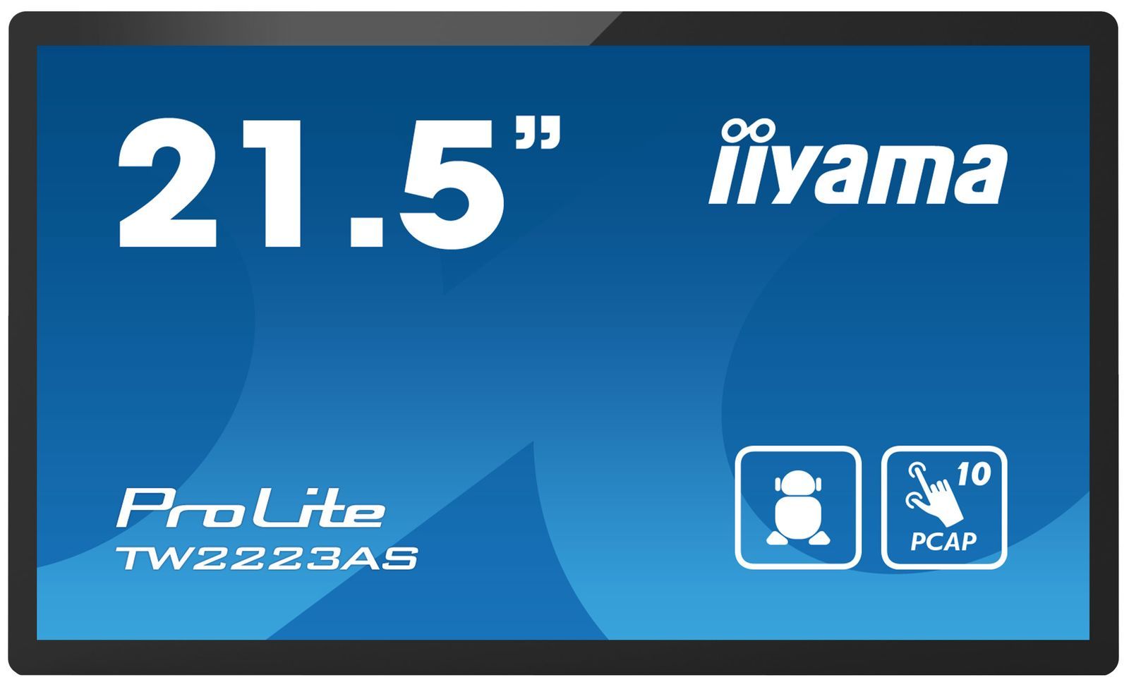 immagine 0 del prodotto iiyama tw2223as b2 visualizzatore di messaggi pannello piatto interattivo 54,6 cm 21.5 wi fi 400 cd m full hd nero touch screen processore integrato android 12 24 7