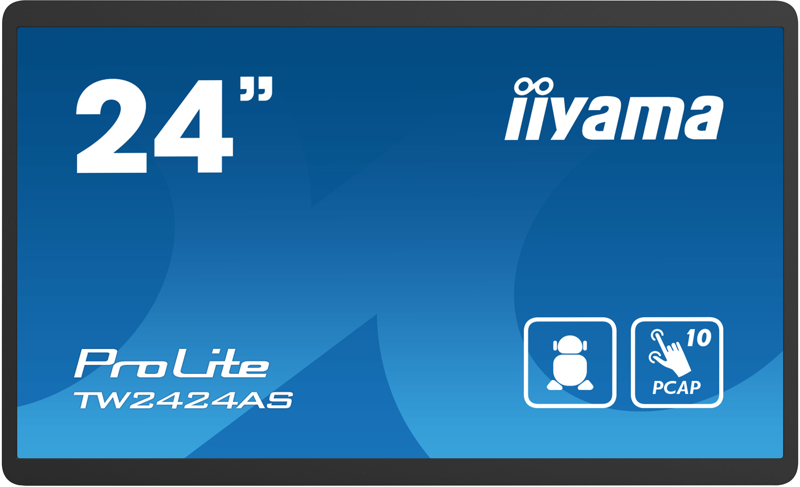 foto del prodotto iiyama tw2424as b1 visualizzatore di messaggi pannello piatto per segnaletica digitale 60,5 cm 23.8 wi fi 250 cd m 4k ultra hd nero touch screen processore integrato android 24 7