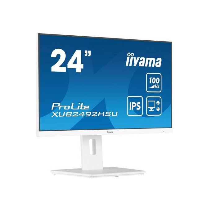 foto del prodotto iiyama xub2492hsu-w6 monitor pc 23.8'' 1920x1080 pixel full hd led bianco