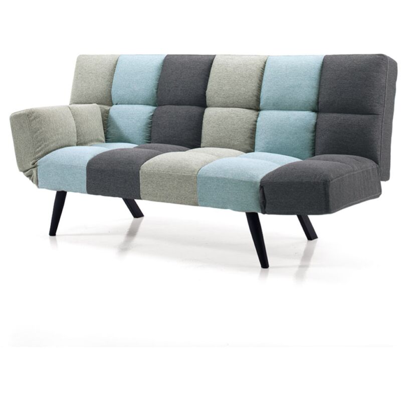 foto del prodotto ikone divano in tessuto patchwork 180 cm trasformabile in letto elisir