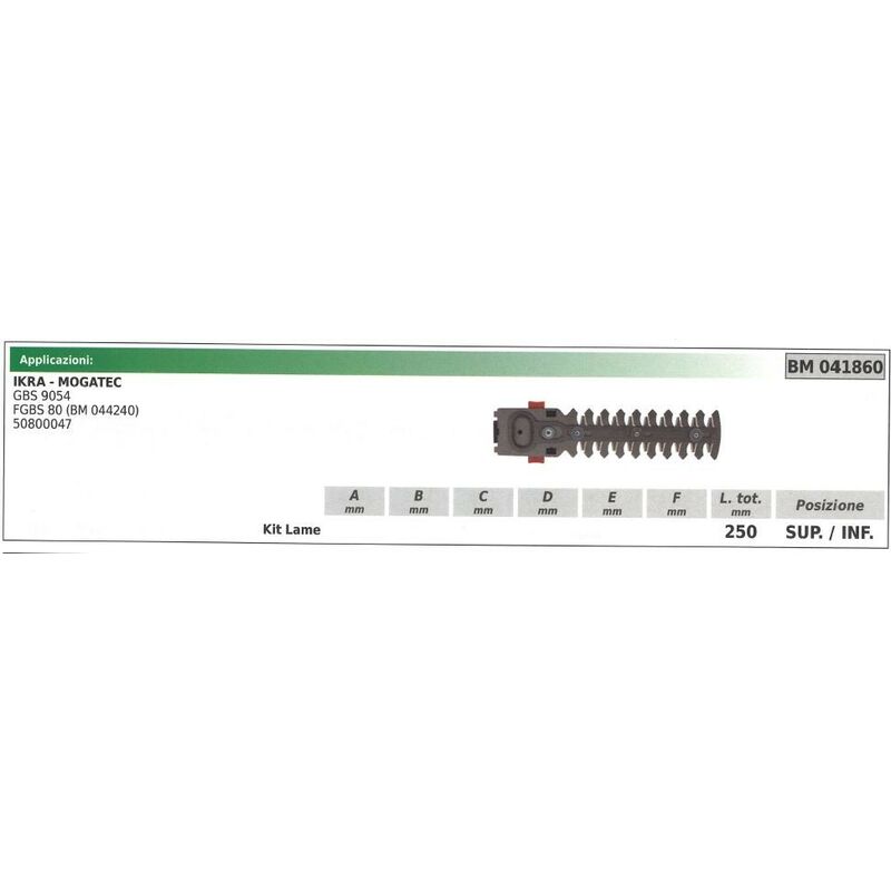 foto del prodotto ikra kit lama inferiore superiore tagliasiepe gbs 9054 041860
