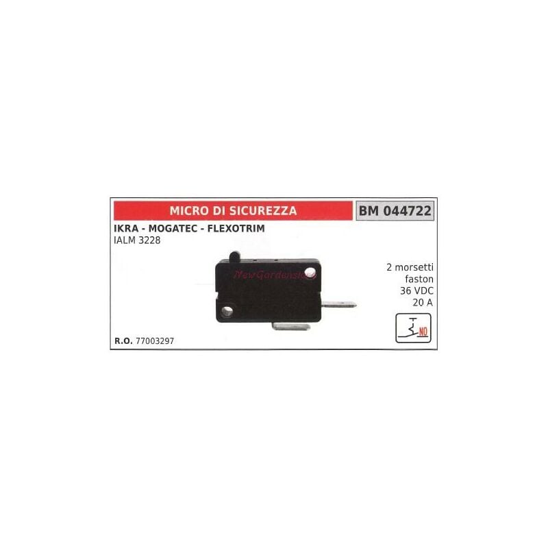 foto del prodotto ikra micro interruttore di sicurezza ialm 3228 2 morsetti faston 36vdc 044822