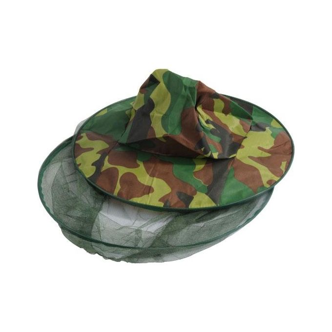 foto del prodotto il campo cappello apicoltore doppio telaio metallo flessibile rete nylon colore verde scuro