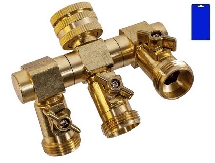 foto del prodotto il campo presa rubinetto 1 2 distributore acqua giardino 3 vie in ottone snodabile 38786 