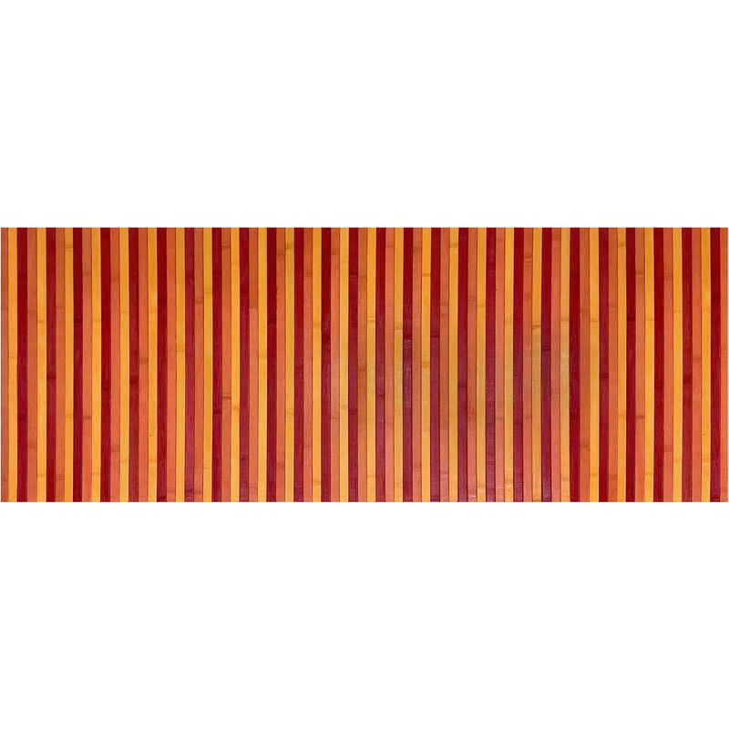 foto del prodotto il gruppone passatoia per cucina o tappeto da ingresso in vero bamboo naturale 7 misure 7 colori 50x100 cm rosso