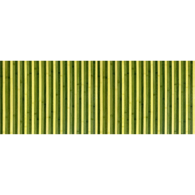 foto del prodotto il gruppone passatoia per cucina o tappeto da ingresso in vero bamboo naturale 7 misure 7 colori 50x100 cm verde