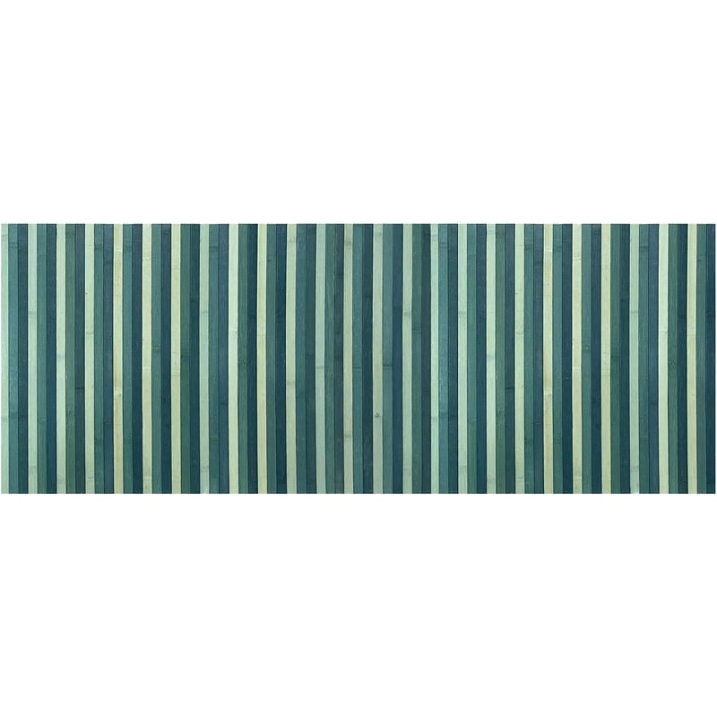 foto del prodotto il gruppone passatoia per cucina o tappeto da ingresso in vero bamboo naturale 7 misure 7 colori 50x150 cm blu