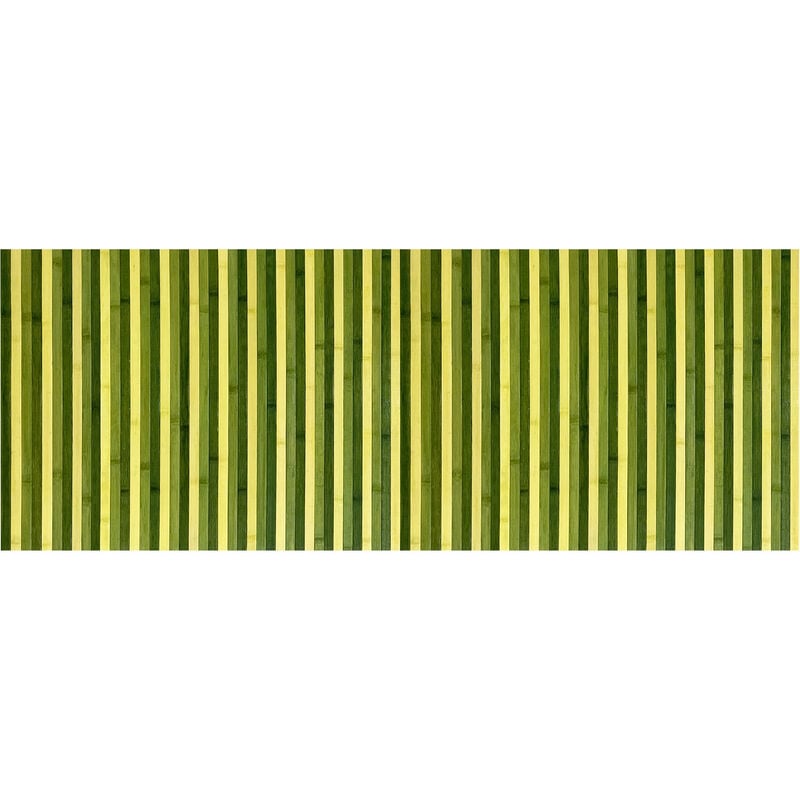 foto del prodotto il gruppone passatoia per cucina o tappeto da ingresso in vero bamboo naturale 7 misure 7 colori 50x150 cm verde